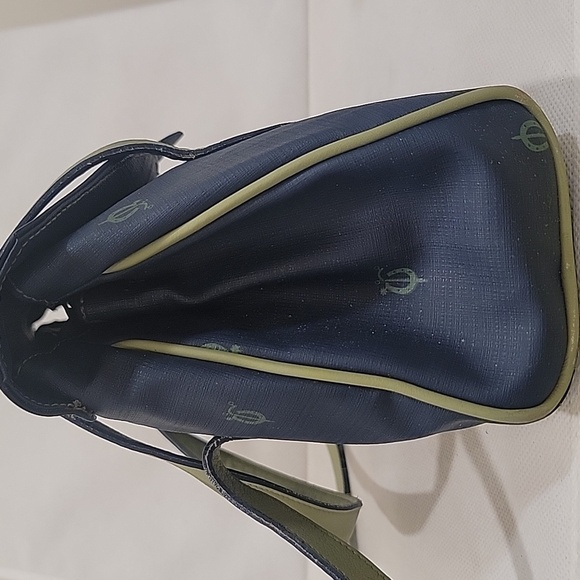 EL CABALLO NAVY & GREEN LEATHER SHOULDER STYLE HANDBAG - Picture 3 of 6